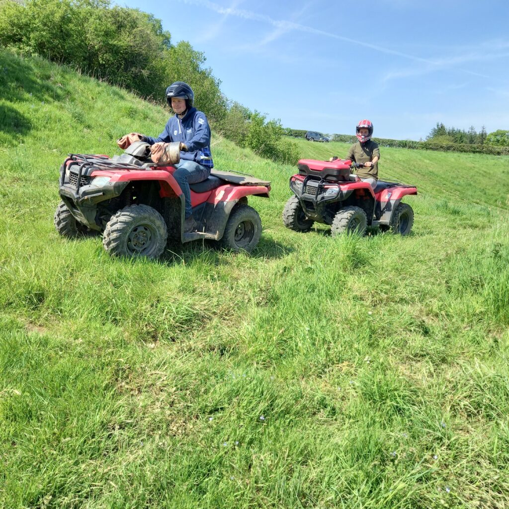 Working with ATV quad bikes